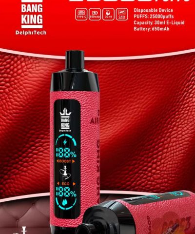 leather disposable vape Bang King 25000 Puffs Leather Vape - Rechargeable Disposable with Smart  Screen